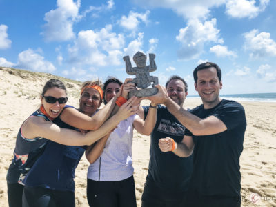 agence evenementielle receptive pays Basque erronda seminaire team building incentive event saint jean de luz landes Koh lanta challenge hossegor seignosse sport aventure plage totem equipe gagnante