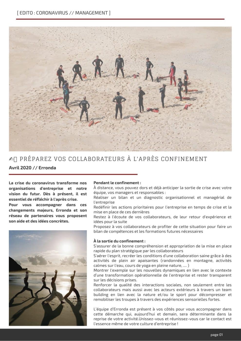 edito erronda avril coronavirus management collaborateurs