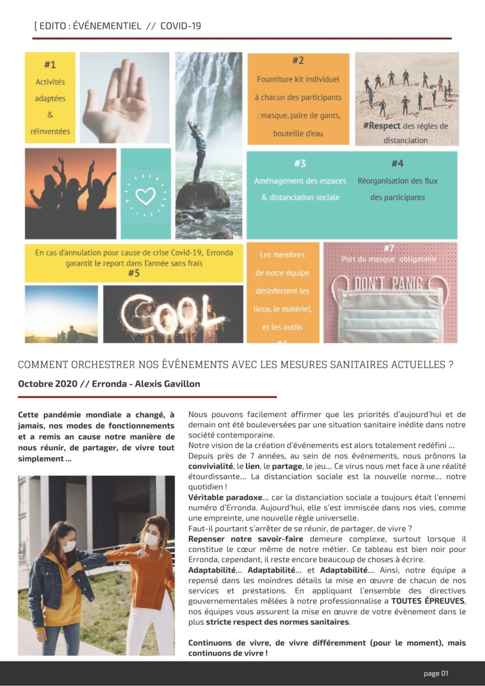 edito événementiel et covid 19 agence erronda 2020